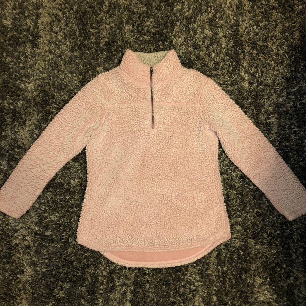Pink Fuzzy Half-Zip